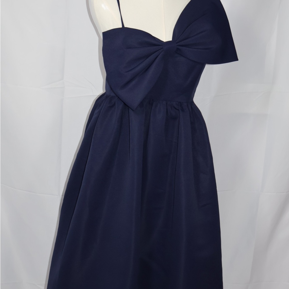 Anthropologie Blue One Shoulder Cocktail Dress
